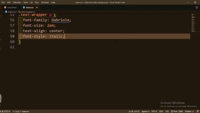 Full screen Video background using HTML and CSS