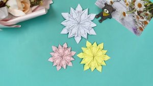 Снежинка из бумаги. Новогодняя снежинка. Diy Оригами