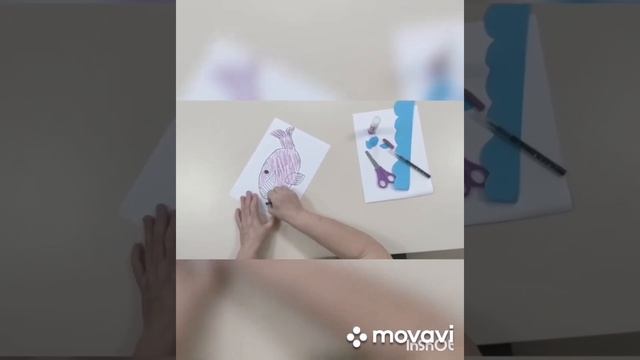 Рисование с элементами аппликации "Весёлый кит" смотреть онлайн