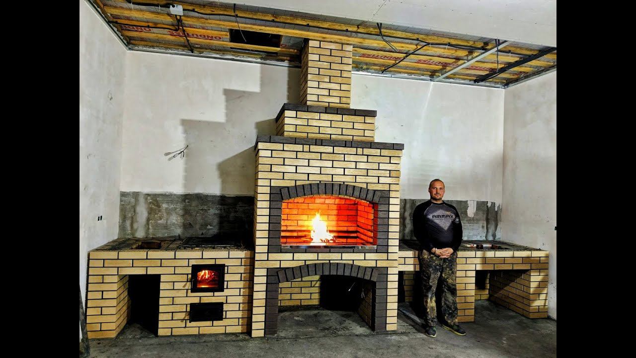 Мангал из кирпича с печкой под казан в Крыму наш 137 объект смотреть онлайн