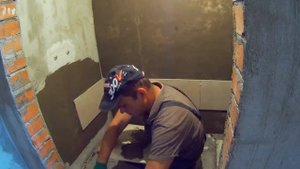 Керамогранит . Первый ряд без опоры .