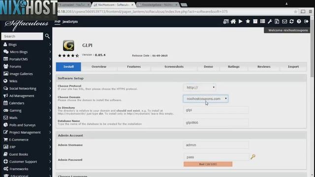 Installing GLPI with Softaculous in cPanel смотреть онлайн