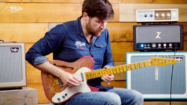 Fender Custom Shop 50's Telecaster Thinline Relic demo. And it's Pink Paisley! смотреть онлайн