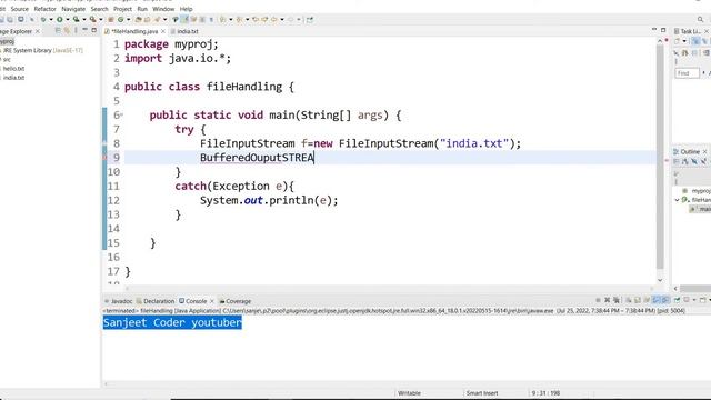 #76 Java Input Output | BufferedOutputStream