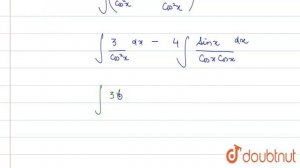 ` int (3-4 sin x)/(cos^(2) x) dx=?`