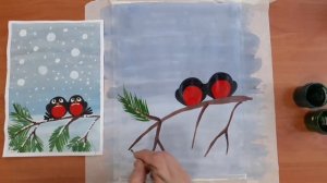 как нарисовать первый снег