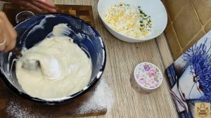 Оладьи с зелёным луком и яйцом! Супер пышные, не оседают, лучше пирожков!