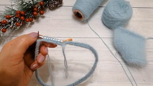 Пушистая шапка из ангоры смотреть онлайн