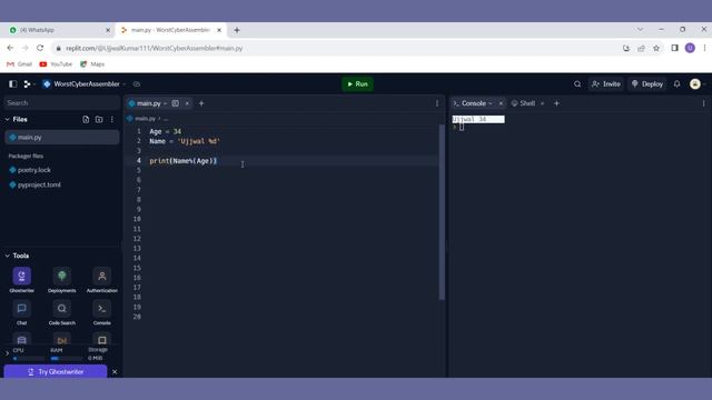 F-String & Format String In Python In Hind | Python Tutorial For Beginner To Advanced