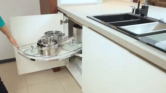 Поворотные полки для кухни - открывание шухляды угловой смотреть онлайн