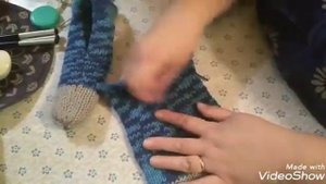 Вязаные пинетки на круговой вязальной машины