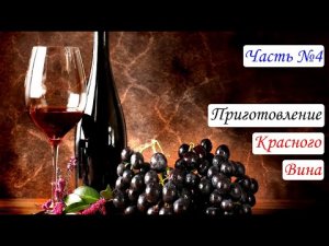 Приготовление Вина из темных сортов винограда. Часть №4