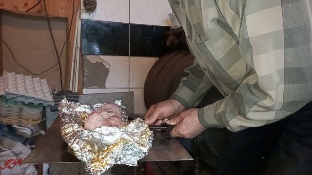 Мясо запеченное в печке буржуйке