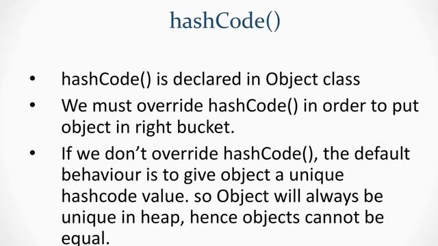 hashCode and equals - Java