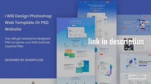 I will design photoshop web template or PSD website