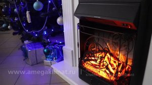 Как горит новогодний камин? Real Flame, Andrea цвет WT F513, очаг Royal Flame Majestic FX M Black
