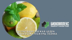 Испытание: свежая цедра / обработка лайма