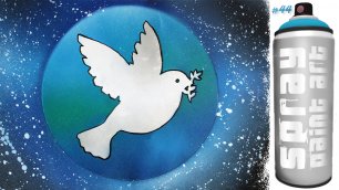 Spray Paint Art 44 - Голубь мира / Dove of peace #Faster