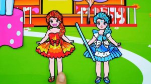 Cartoon - paper diy Poor and Rich Mother and Naughty Daughter Family - Rapunzel Compilation 놀이 종이