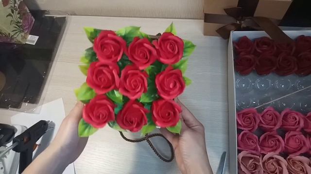 Сборка Букета из мыльных (пенных роз).