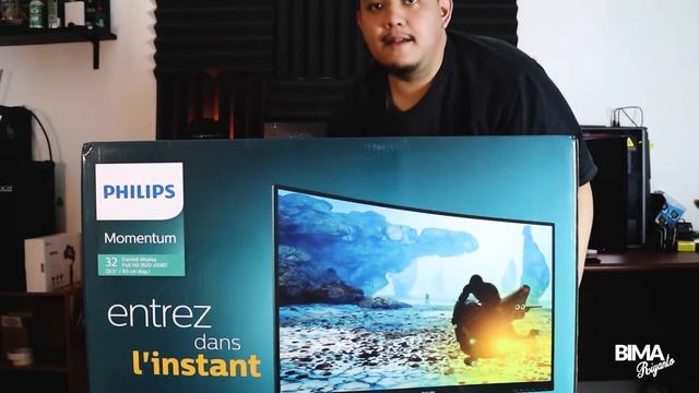 Unboxing Philips Momentum 322M8CZ 32" LED Monitor смотреть онлайн