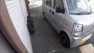 TIRE CHANGE | JACK UP | SUZUKI EVERY DA64V 5MT | Japanese Small Kei-Van
