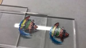 Тестирование лака для УФ принтера  - печать на акриле