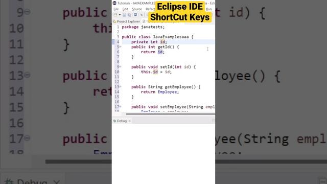 Eclipse IDE ShortCut Keys | Eclipse ShortCut Keys