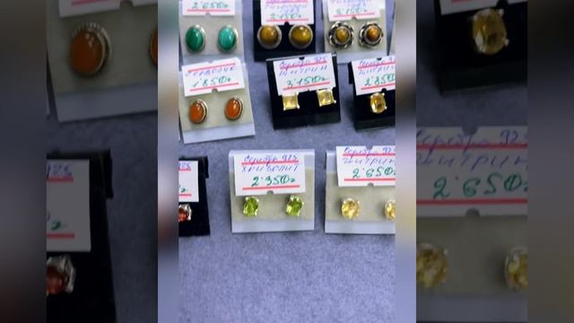 ✨?✨Гвоздики/Пусеты из Разных Камней в Серебре смотреть онлайн