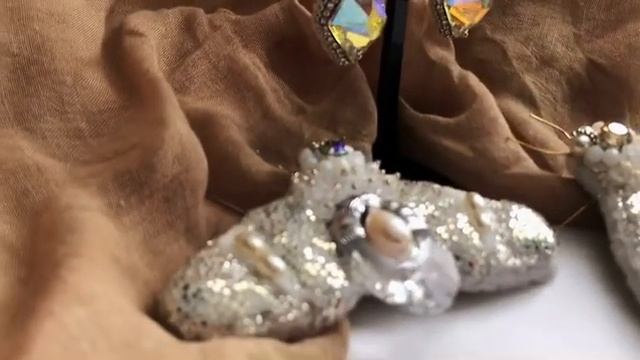 Брошь муха. Брошь насекомое. Серьги с кристаллами