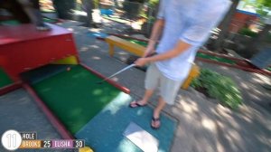 CRAZY DOUBLE HOLE IN ONE AT ONE OF THE HARDEST MINI GOLF COURSES EVER!