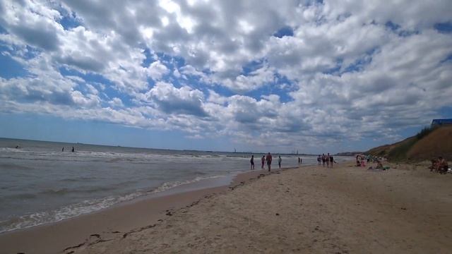 Обзор пляжа в поселке Волна (Темрюкский район)
