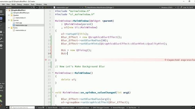 Qt QGraphicsBlurEffect | Functions, Properties | Qt C++ | Qt Creator | Qt Tutorial смотреть онлайн