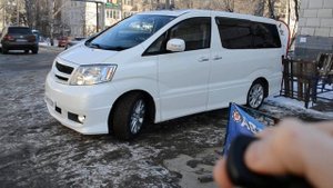 toyota alphard 2005 штатный автозапуск.сдвижные двери с пультом д-у