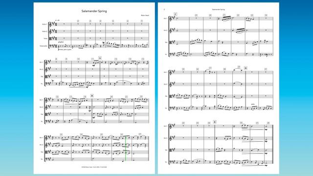 Salamander Spring, String Quartet — Studio Session Recording w/Score смотреть онлайн