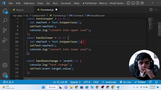 Project : 1 Adding UpperCase and LowerCase Logic in TextUtils App || React Js Tutorial #ep13 #react