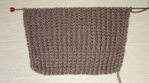 Очень простой узор спицами,всего два ряда