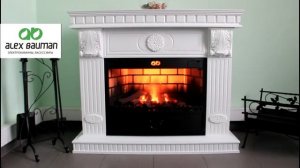 Видео презентация каминного комплекта Camie с электрокамином с эффектом живого огня 3D Fog 25