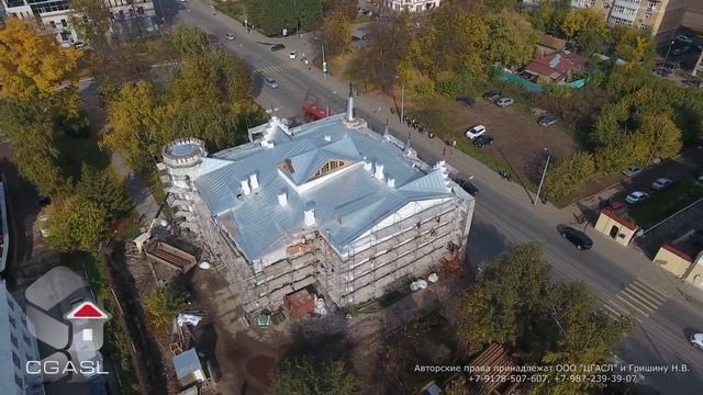 Аэросъемка реконструкции музея Габдуллы Тукая и дома Софы Бахтеева смотреть онлайн
