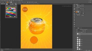 Photoshop | Advertising Poster Design | Orange Drink Poster | Ju Joy Design Bangla