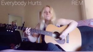 Everybody Hurts - REM - Epiphone masterbilt EF500mns  fingerpicking arrangement