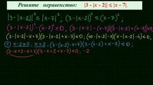 Неравенство с двойным модулем