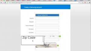 Регистрация аккаунта для Samsung через ПК