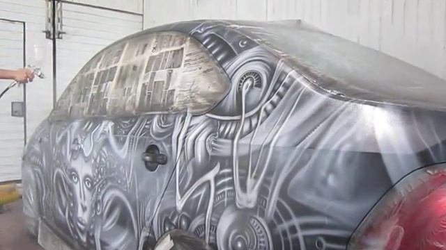 Аэрография. Поло седан. Airbrush (Hans Giger) Сальвадоравто смотреть онлайн