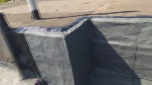 2 Гаража рядом Унифлекс 1 слой без срыва с отливом.