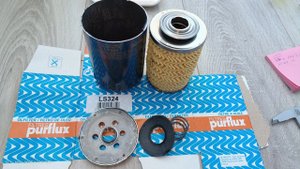 Распил масляного фильтра PURFLUX LS324 (типоразмер W719/30)