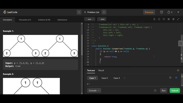 Same Tree | LeetCode 100 | Java смотреть онлайн