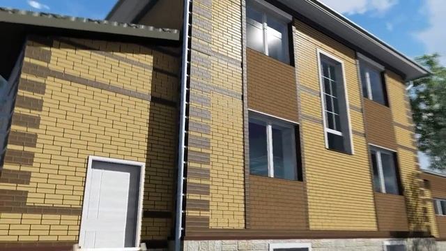 Жилой дом из блоков, с облицовкой фасадов смотреть онлайн