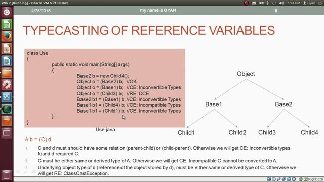 Typecasting Reference ( Non-Primitive ) Variables in Java | Object Typecasting in Java