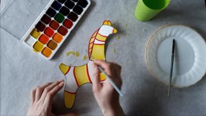 Рисование для детей. Филимоновская игрушка.